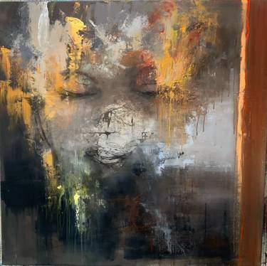 Original Abstract Portrait Paintings by Hennie Van De Lande