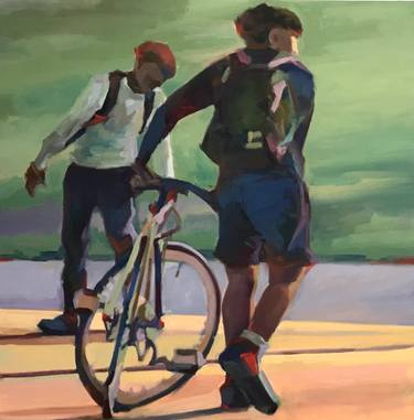 Original Expressionism People Paintings by Motoko Kamada