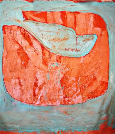 Original Abstract Expressionism Animal Painting by Eddie Love