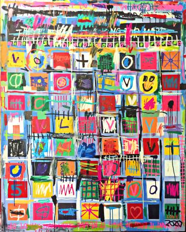Original Abstract Expressionism Patterns Paintings by Eddie Love