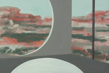 Original Abstract Architecture Paintings by Jessica Rae Ecker