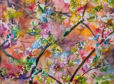 Original Expressionism Floral Painting by Richard Freer