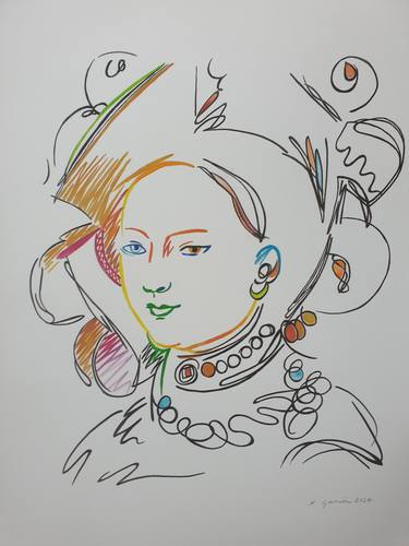 Original Pop Art Women Painting by Ximo Gascón