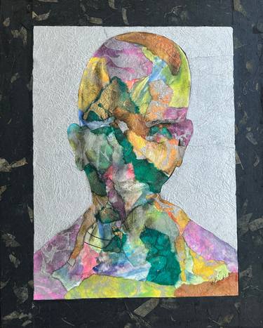 Original Abstract Expressionism People Mixed Media by Joyce Ann Burton-Sousa
