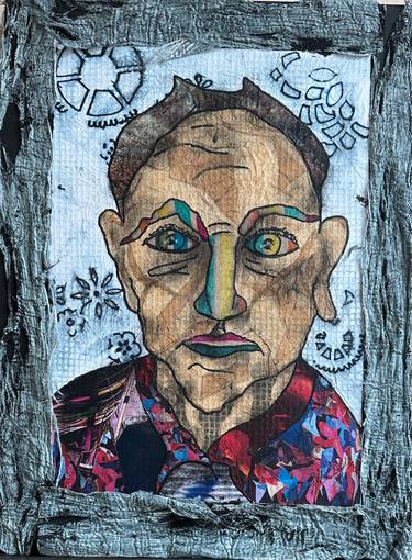 Original Conceptual Men Mixed Media by Joyce Ann Burton-Sousa