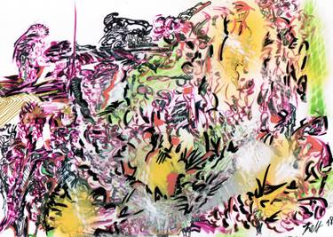 Original Abstract Expressionism Abstract Drawings by Jakub Kreft