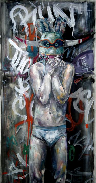 Original Street Art Political Painting by Jonathan Ouisse