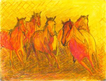 Original Impressionism Animal Painting by Bertram Poole