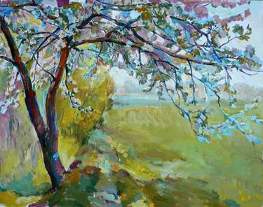 Original Fauvism Garden Paintings by Andrii Kutsachenko