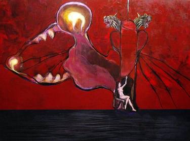 Original Abstract Mortality Paintings by Semtov Simi Gatenio