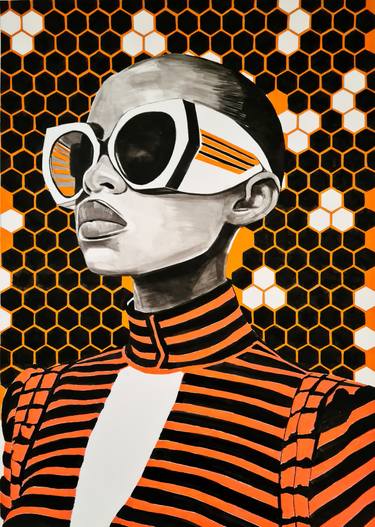 Print of Black & White Outer Space Drawings by Gigi And The Wolf