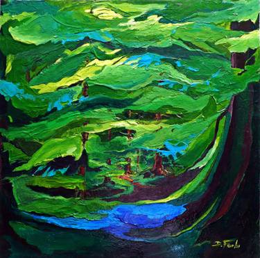 Print of Abstract Expressionism Tree Paintings by Doria Fochi