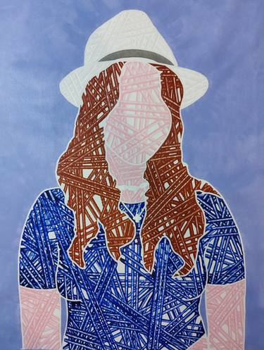 Original Geometric Women Painting by Para Skevi