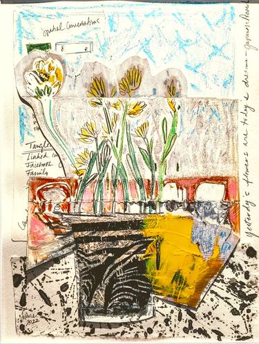 Original Abstract Floral Collage by Jill Price
