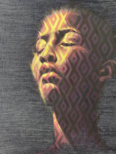 Original Abstract Portrait Painting by Mark James O'Connell