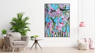 Original Abstract Garden Paintings by Isabelle Pelletane