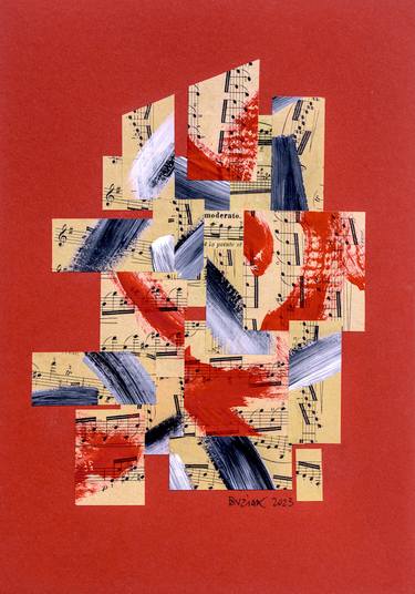 Original Abstract Music Collage by Ed Buziak
