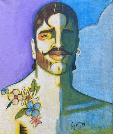 Original Abstract Men Painting by David Dyett