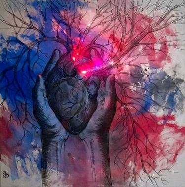 Original Fine Art Love Mixed Media by Kateryna Bortsova