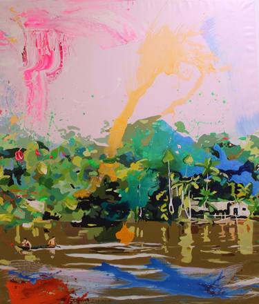 Original Abstract Expressionism Botanic Paintings by Carles Azcon Jutgla