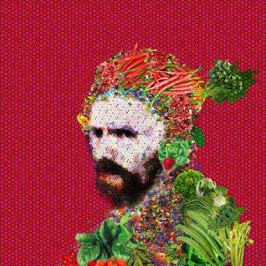 Original Portraiture Portrait Collage by John Lijo Bluefish