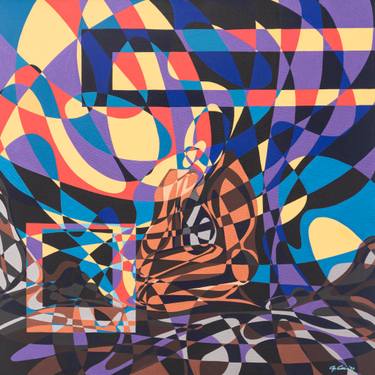 Original Abstract Geometric Painting by Graziella Coi