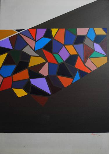 Original Abstract Geometric Paintings by Nikos Lamprinos
