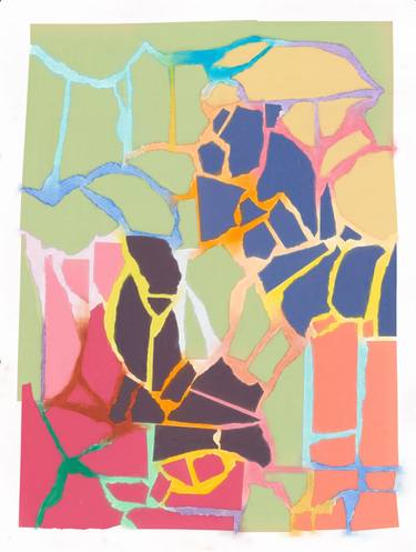 Original Abstract Mixed Media by Kurisutein Lopusnak