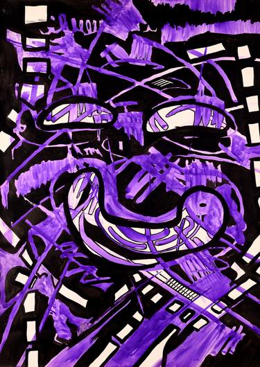Original Abstract Expressionism Time Drawings by Konstantinos Botas