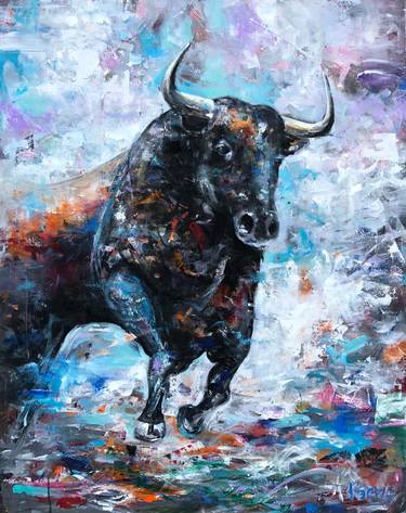 Original Color Field Painting Animal Painting by Dejan Bozinovski