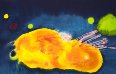 Original Abstract Outer Space Paintings by Dorota Wójcik