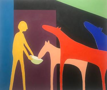 Original Abstract Horse Paintings by Sharon Pierce Mccullough