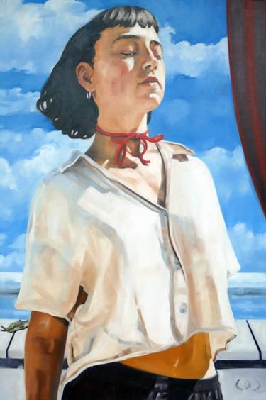 Original Realism People Painting by Daniel Wimmer