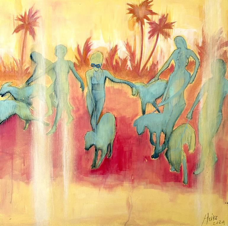 Original Color Field Painting Animal Paintings by Heike Allerton-Davies