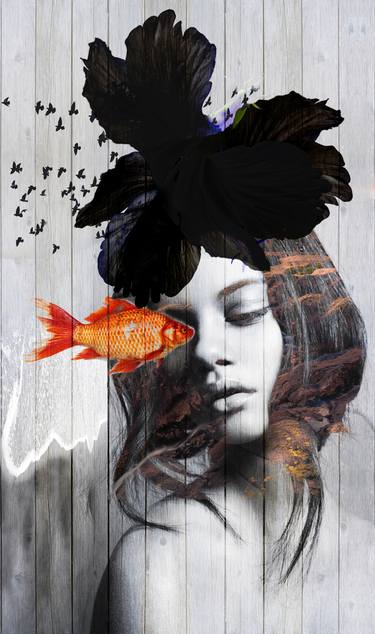 Original Conceptual Women Mixed Media by Anna Sidi-Yacoub