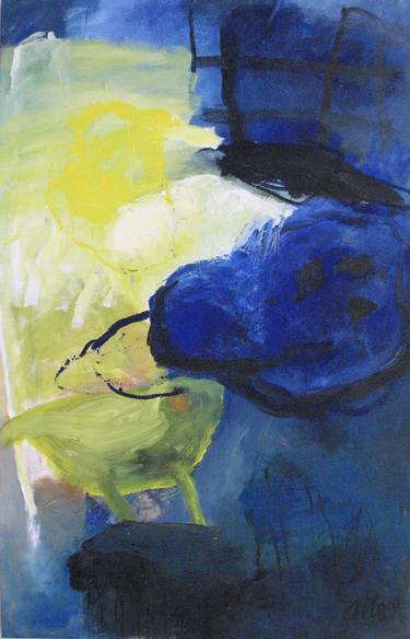 Original Abstract Floral Painting by Joss Attal