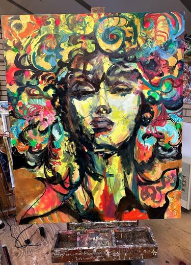 Original Abstract Expressionism Women Painting by Winy Jacobs
