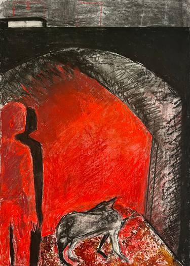 Original Contemporary People Drawing by Hilary Rosen