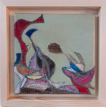 Original Abstract Expressionism Nature Collage by Daniela Neumann