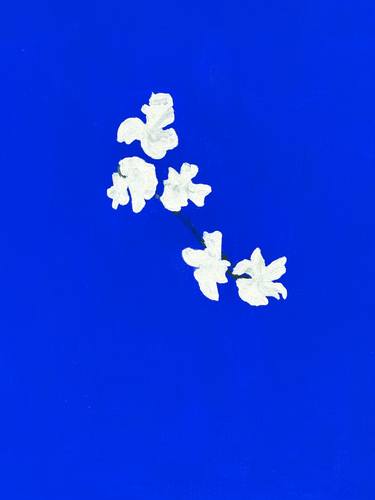 Original Minimalism Floral Painting by Iva Mara