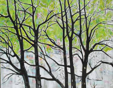 Print of Abstract Tree Paintings by Leslie Graff
