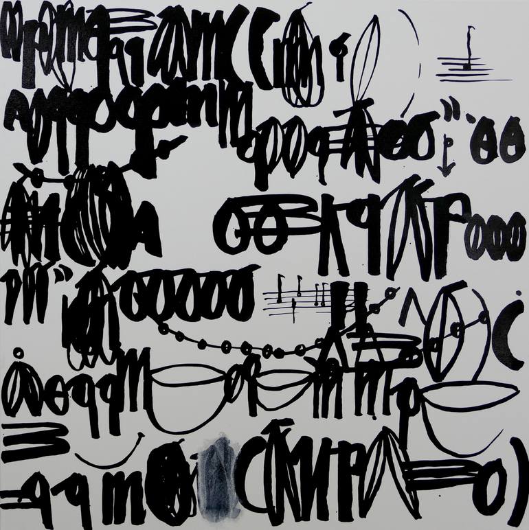 Print of Abstract Expressionism Calligraphy Paintings by Nathalie Detsch Southworth