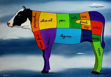 Original Surrealism Food Paintings by Trevisan Carlo