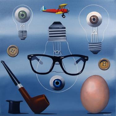 Original Surrealism Science Paintings by Trevisan Carlo