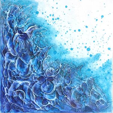Original Abstract Beach Painting by Elizabeth Mcdonough