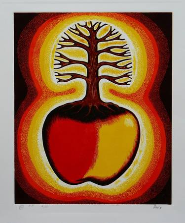 Original Abstract Expressionism Tree Printmaking by Sergei Monin