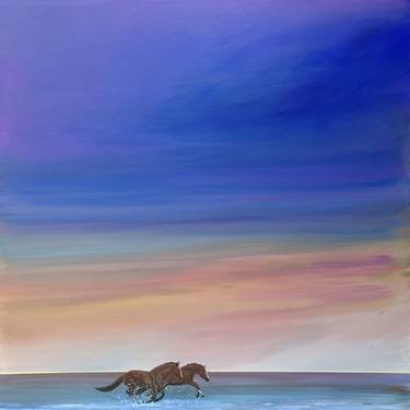 Original Contemporary Horse Painting by Dan Nelson