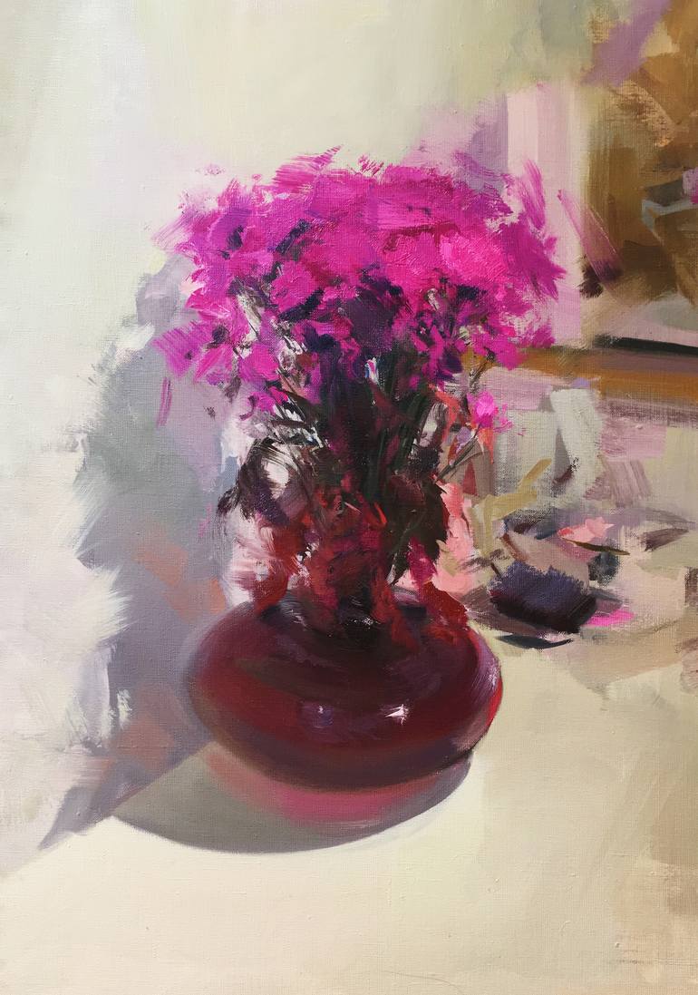Print of Impressionism Floral Paintings by Yuri Pysar