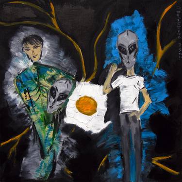 Original Conceptual Outer Space Paintings by Oksana Budnichenko