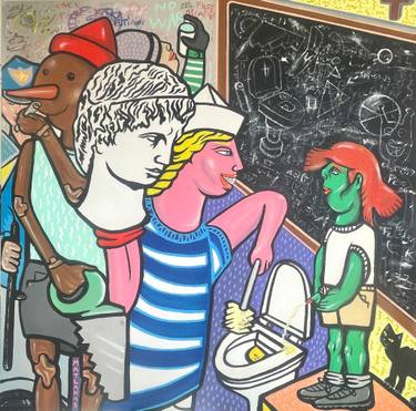 Original Contemporary Humor Painting by Riccardo Matlakas
